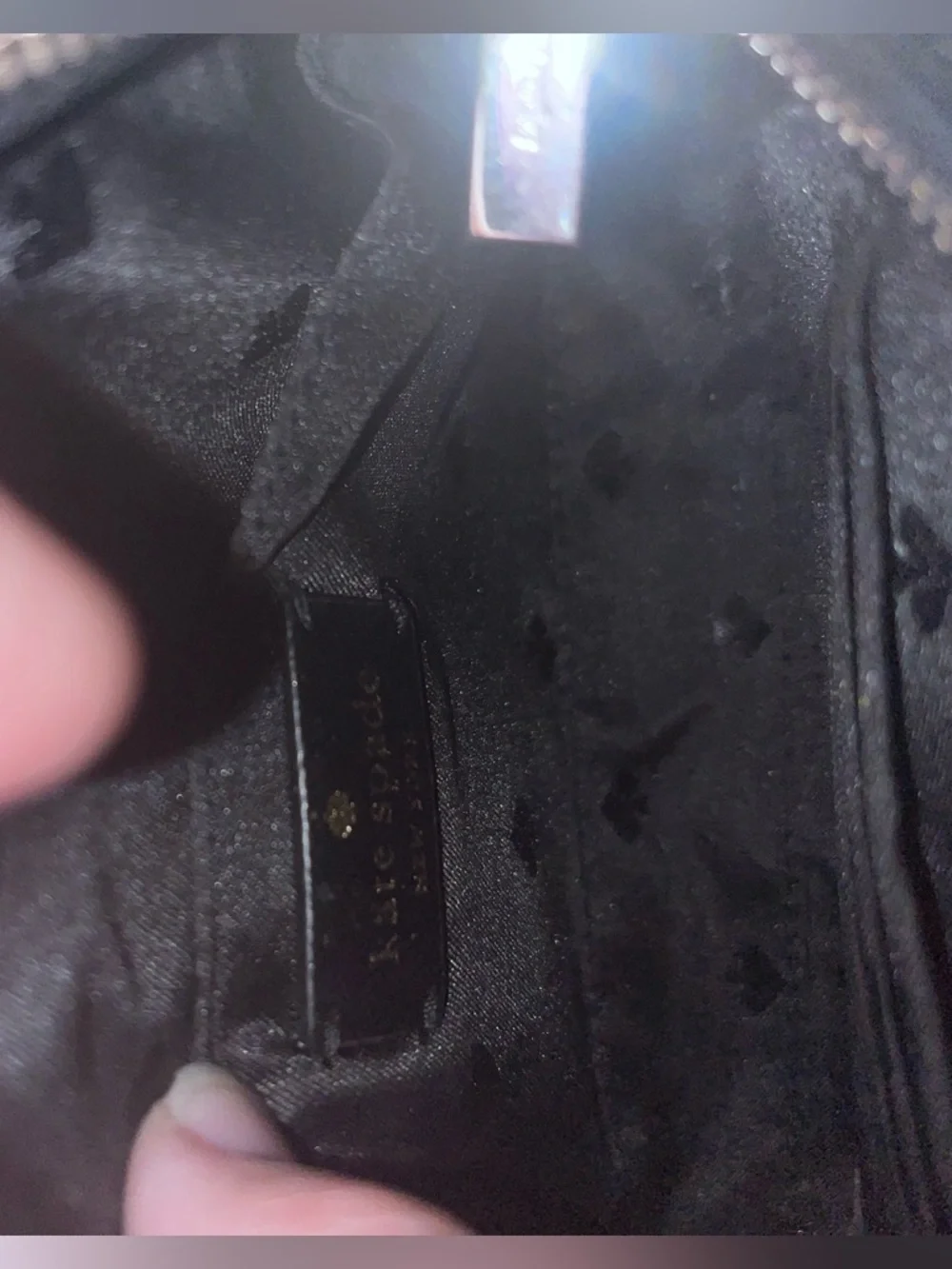 Kate Spade Black Saffiano Leather Dome Crossbody with Gold Logo